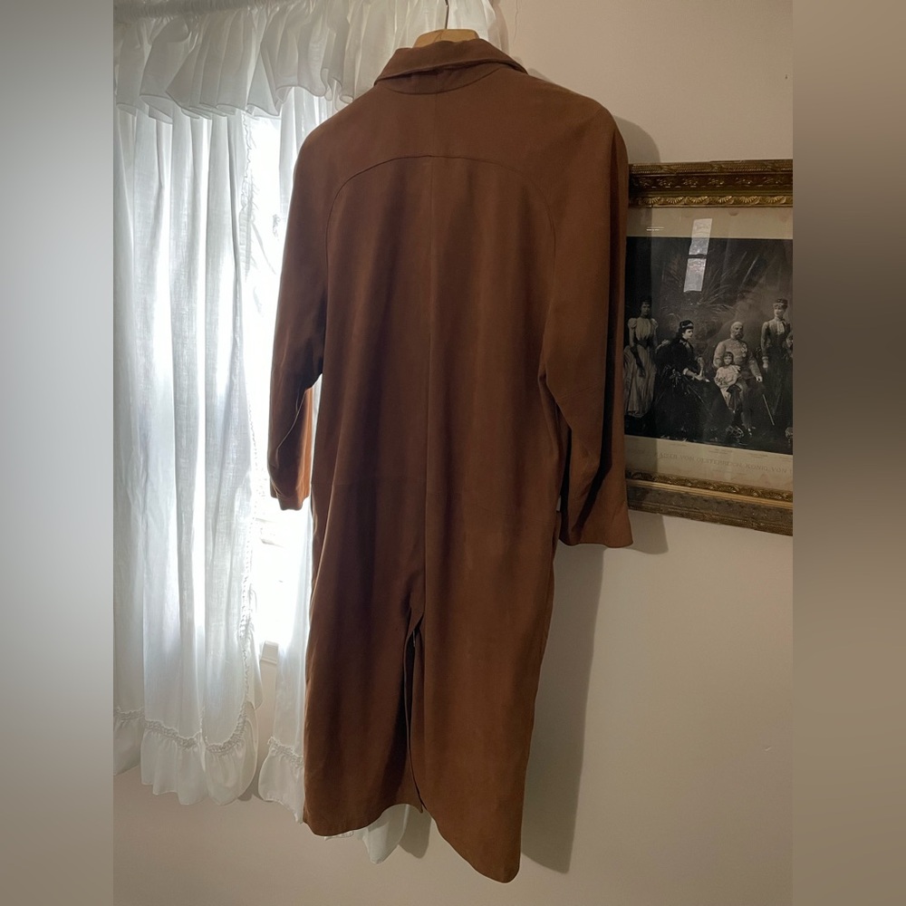 Vintage Brandon Thomas Full Length Leather Coat - Picture 3 of 9